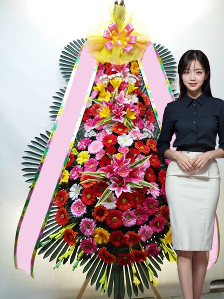 신도림 더세인트 웨딩 3단화환 고급형